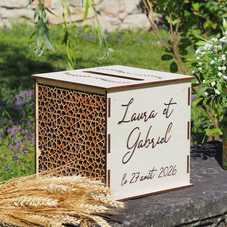 Urne cadeau mariage personnalisée