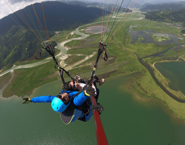 paragliding in Pokhara