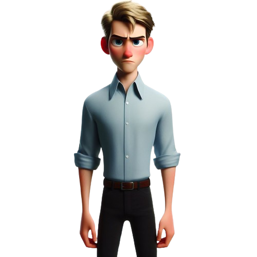 a cartoon character with a pirate eye patch on his shirt martin pe coach