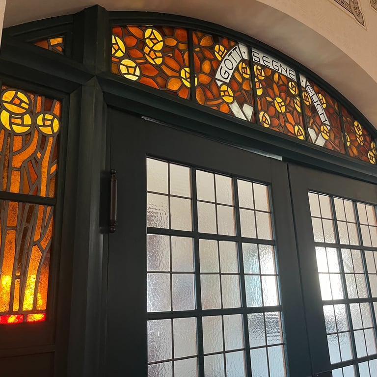 Stained glass in the Evangelical Church of Weinfelden