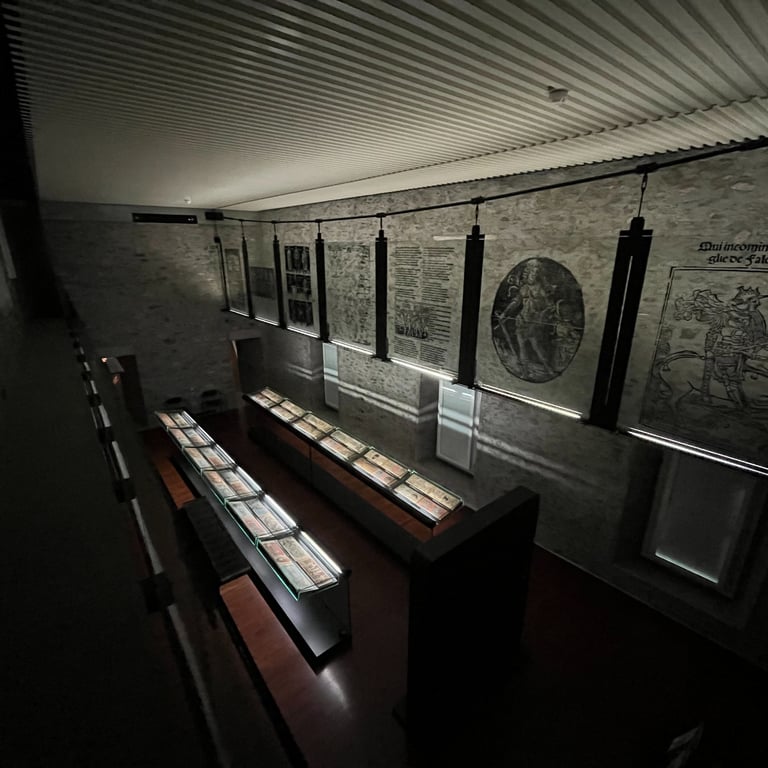 The museum exhibits in Castel Grande