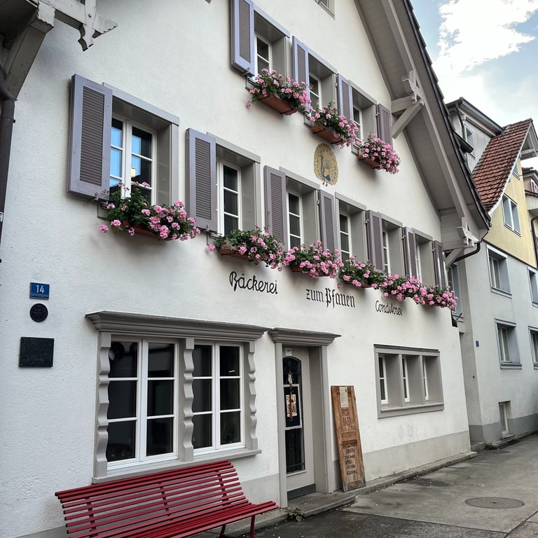 A traditional house in the center of Stans