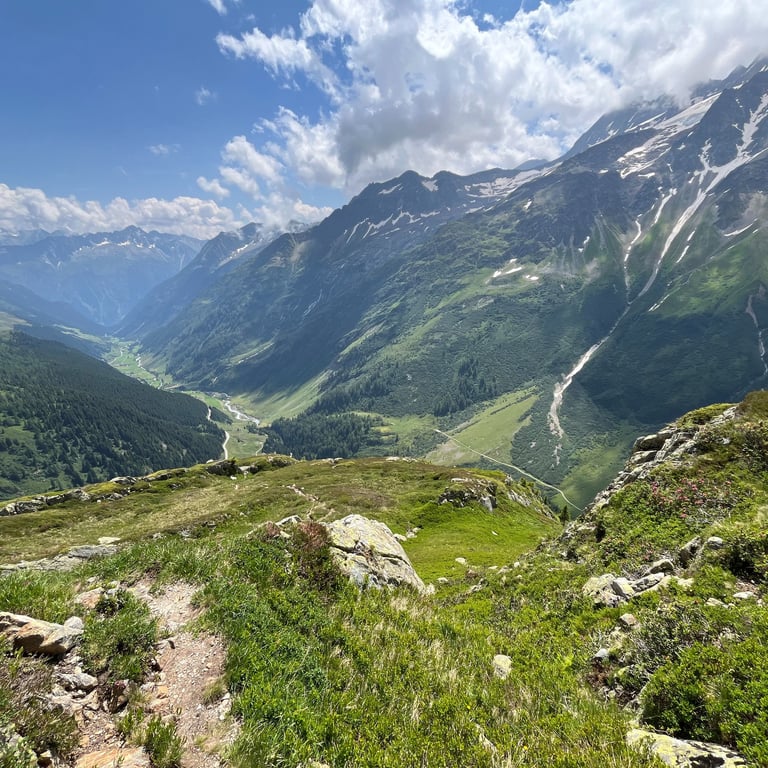 Views down the Meintal from the Panorama trail