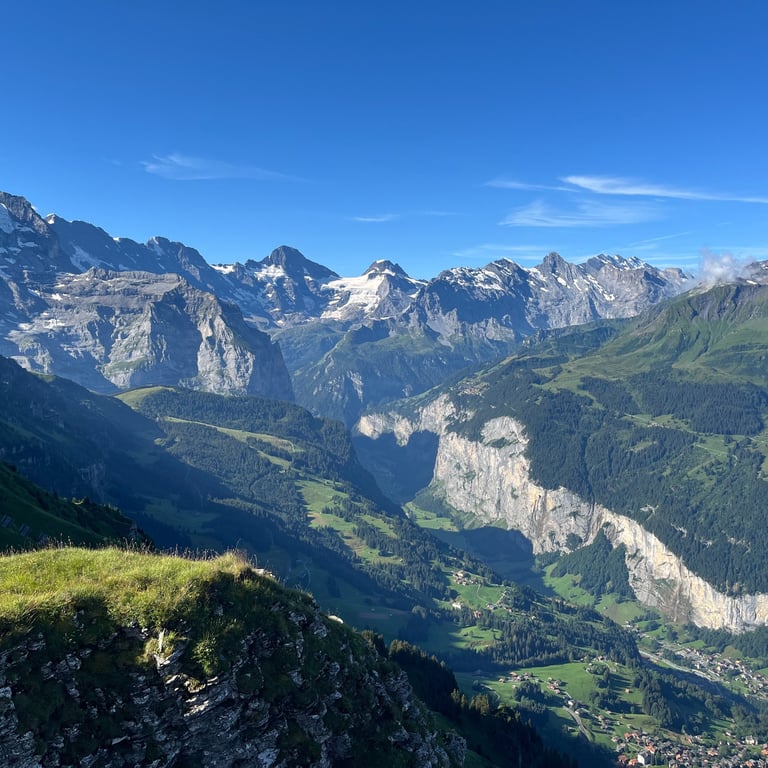 View from the top of the Wengen to Männlichen Gondola