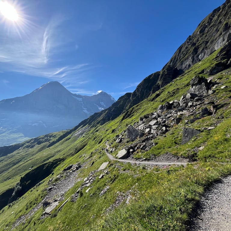 Views on the Panorama trail from Männlichen to Kleine Scheidegg