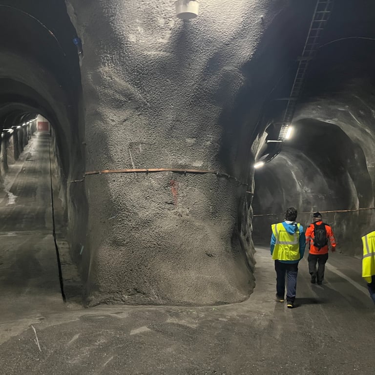 A maze of tunnels at Limmern Pumped Storage plant in Glarus Switzerland