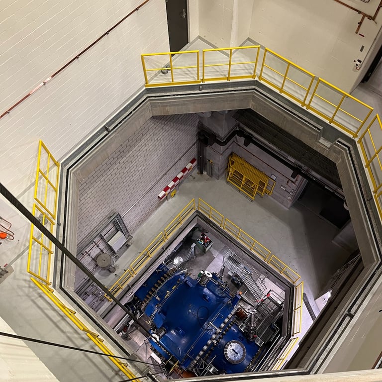 Pumps at Limmern Pumped Storage plant in Glarus Switzerland