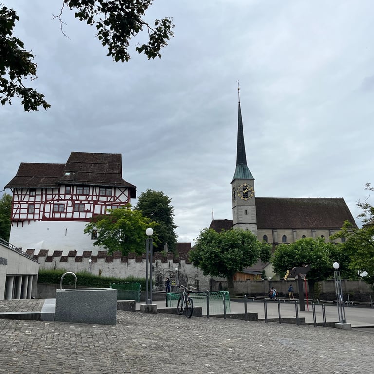 Zug Castle near the Church in Zug Switzerland