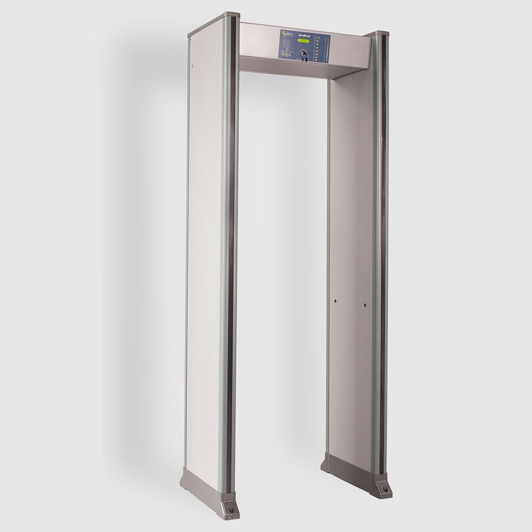 portal detector de metais em operação