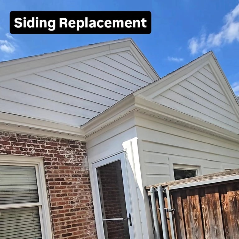 New shiplap siding painted white