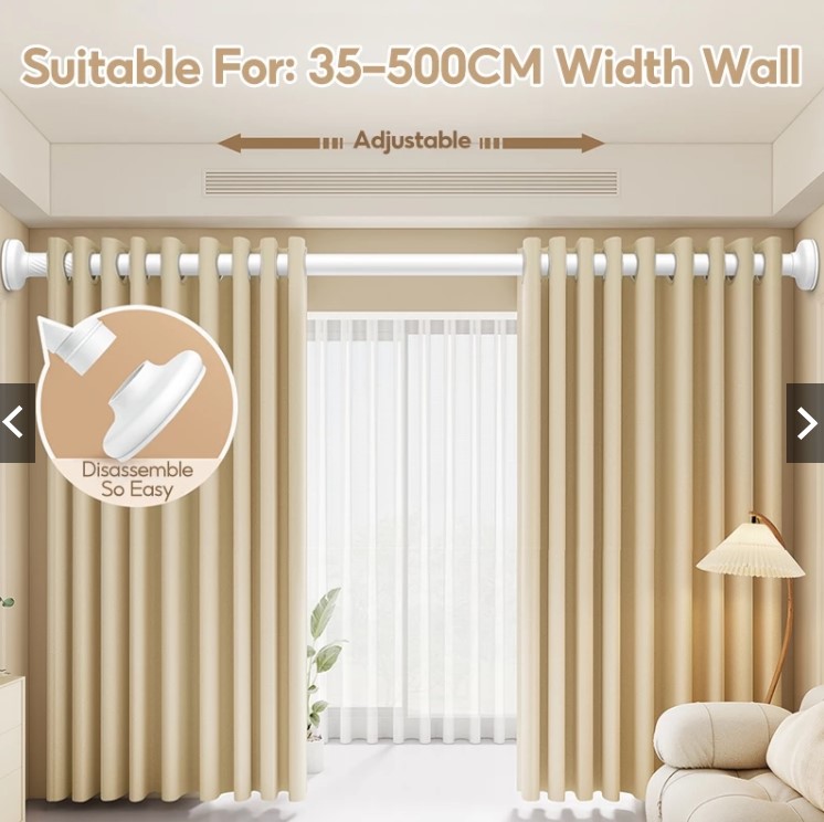 Curtain Rod no drilling