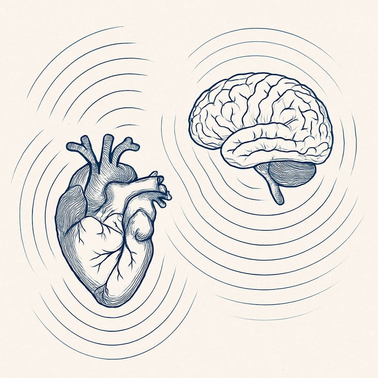 Emissions de champs électromagnétiques par le cerveau et le cœur