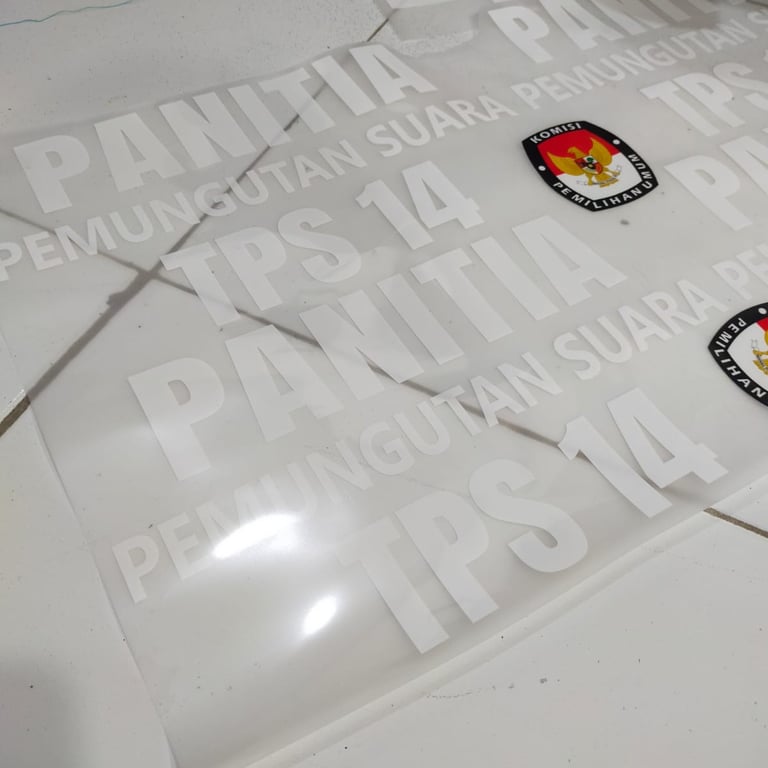 Hasil Warna putih jasa DTF di Dundung Print makassar