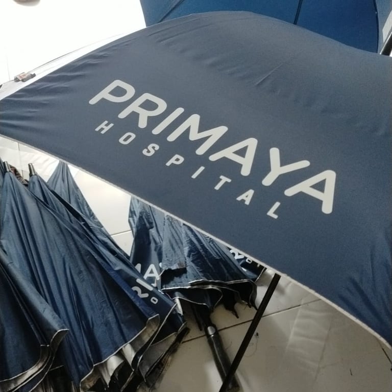 contoh hasil cetak payung di dundung print makassar dengan print DTF