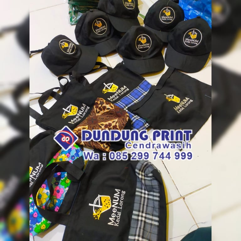 Hasil Bordir Topi di Dundung Print