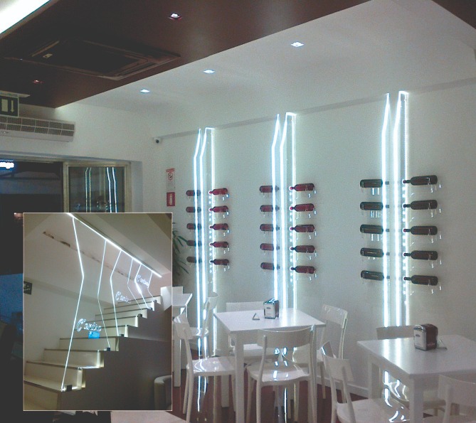 allestimenti in plexiglass, arredamento plex
