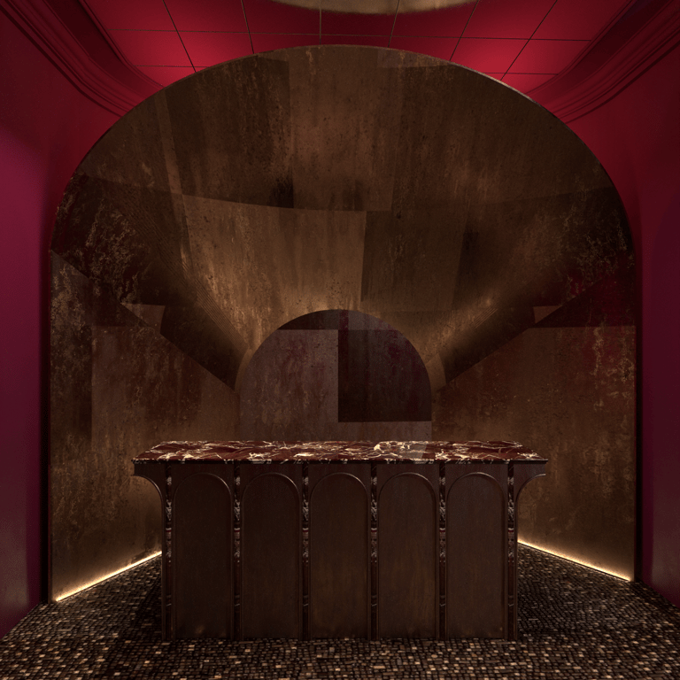 Luxury front-of-house design Dubai restaurant