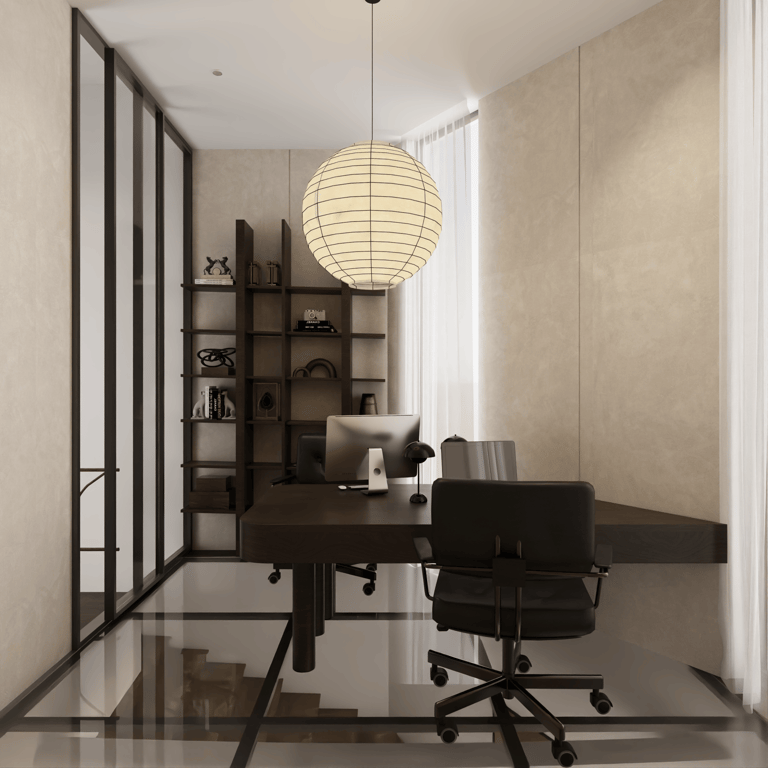 Bespoke residential workspace Dubai Marina apartment