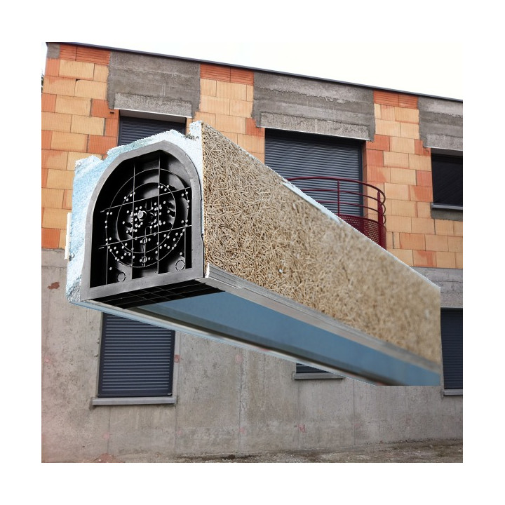 Coffre tunnel isolé pour volet roulant, isolation thermique et phonique optimale