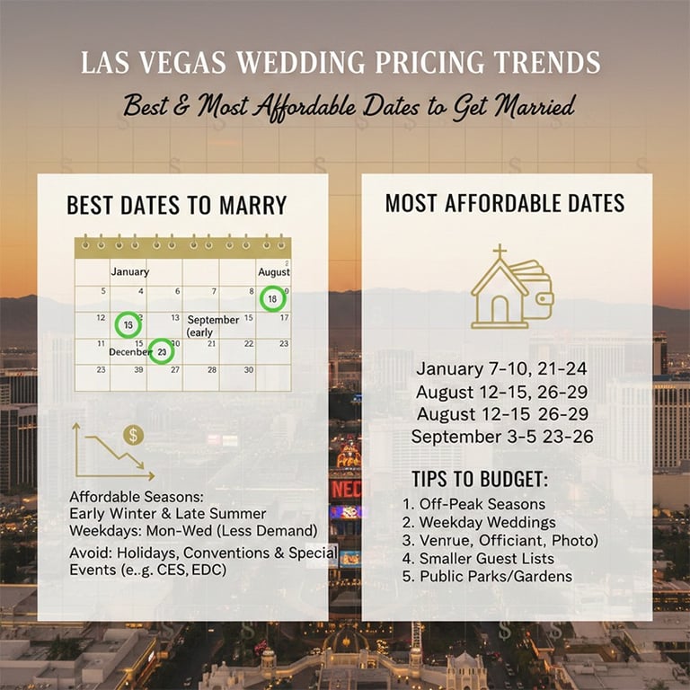 a city skyline view of las vegas wedding