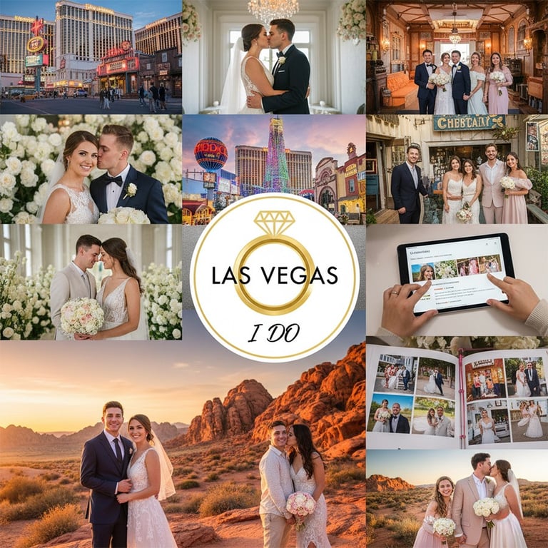 a wedding photo of a las vegas wedding