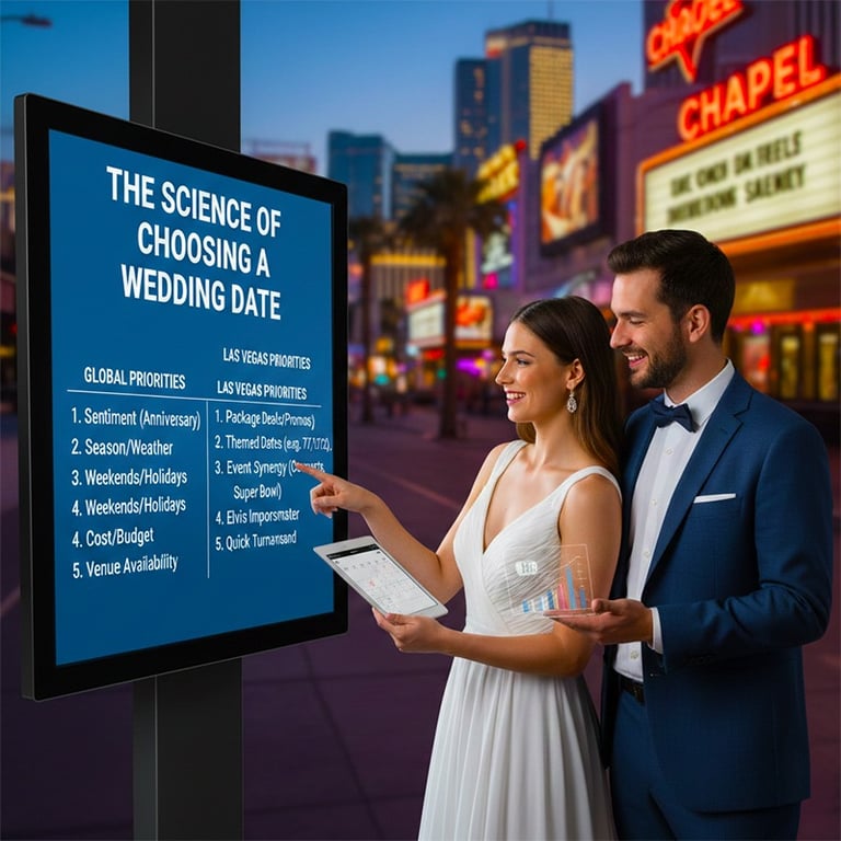 a man and woman standing in front of a large screen