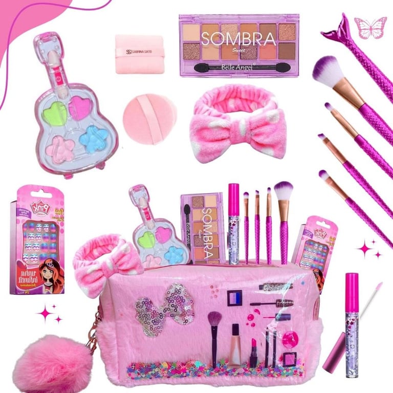 kit maleta de maquiagem infantil