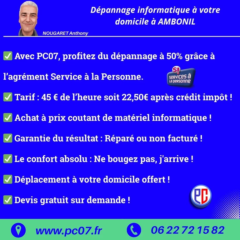 reparateur  ordinateur a ambonil