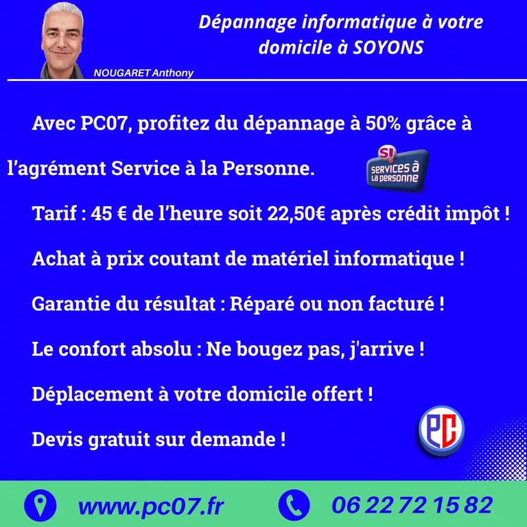 avantage reparateur ordinateur a domicile
