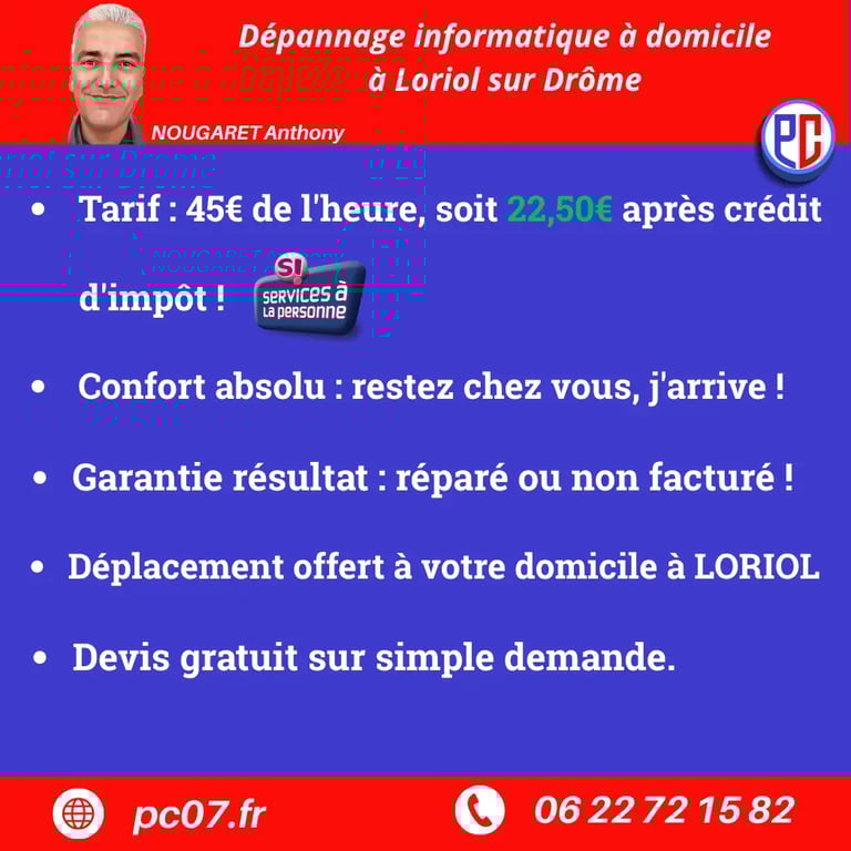 réparateur ordinateur a domicile a loriol 