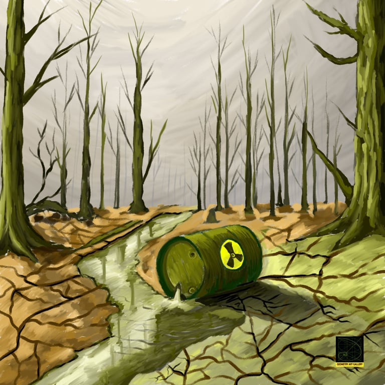 climate change art on deforestation made by photoshop