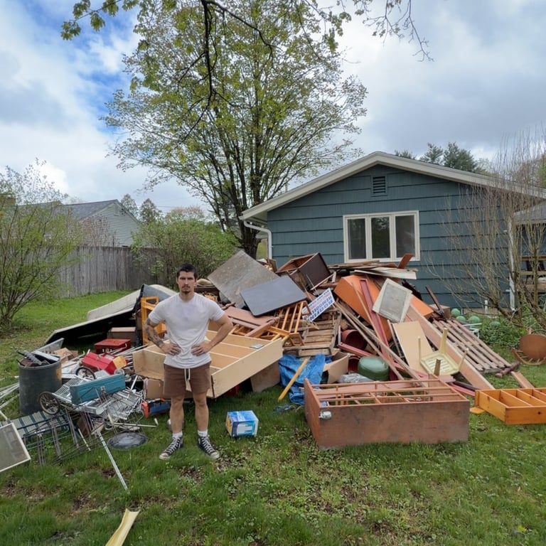 Residential junk removal service completed in Thompsonville CT