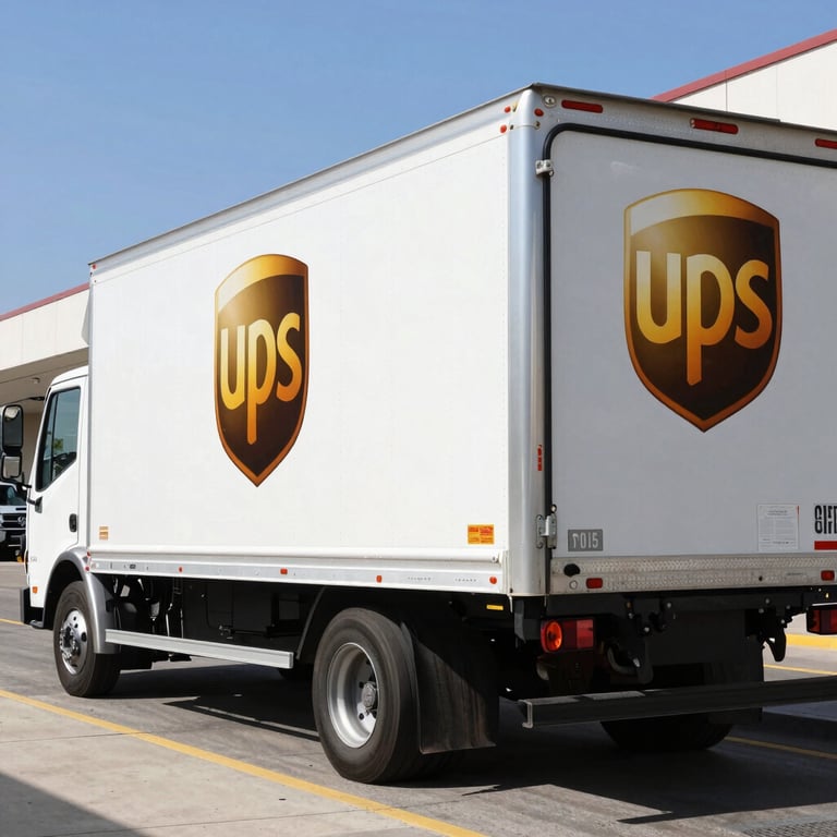 A package being carefully wrapped and labeled for international shipping.