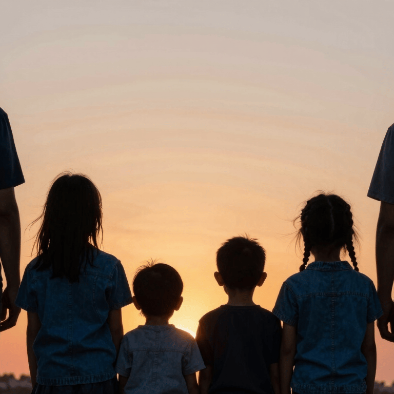 A young child in pajamas in a North American / US home, giggling while watching a cartoon on a smartphone, soft natural lighting.