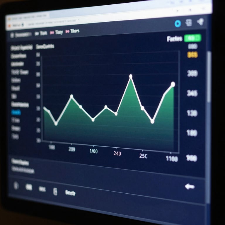 Close-up of a diagnostic software screen showing system health on a dark navy blue background.