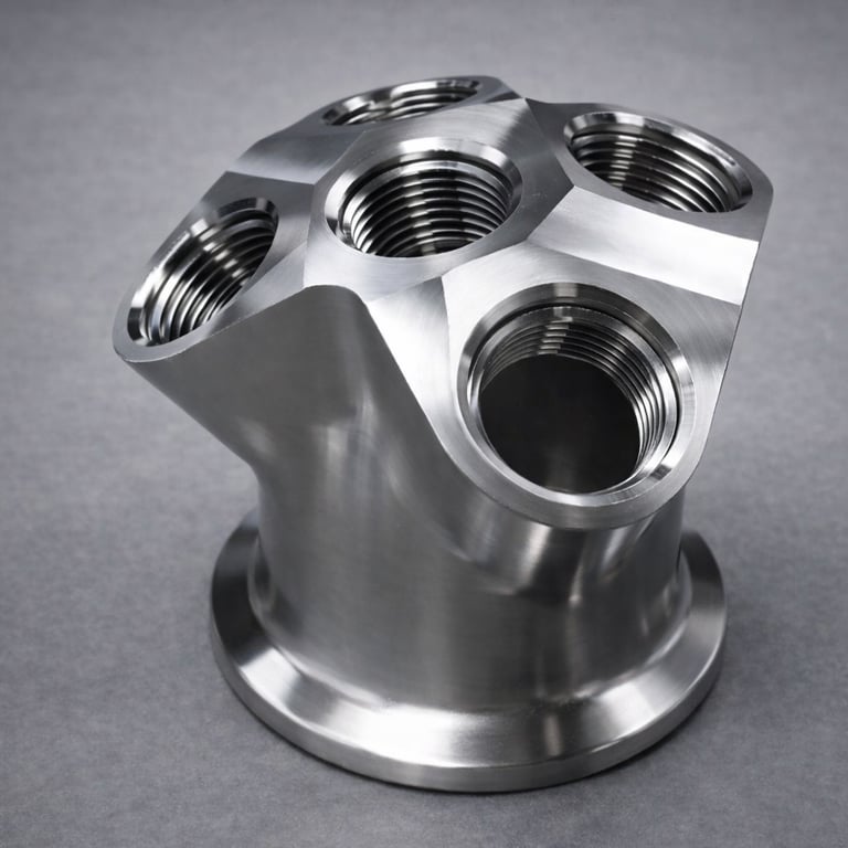 machined inconel fuel tank port manifold