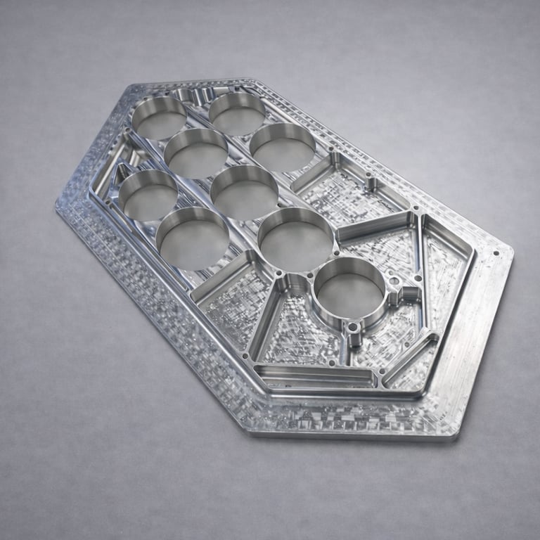 machined aluminum sattelite wing