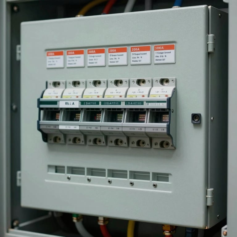 A service upgrade involving a 200A residential electrical panel, neatly organized and labeled.