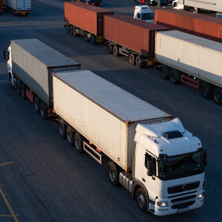 Camion de carga en industria