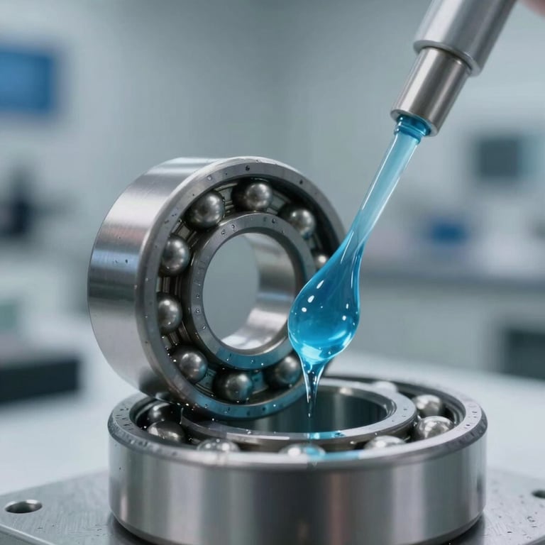 prueba de lubricante en rodamiento