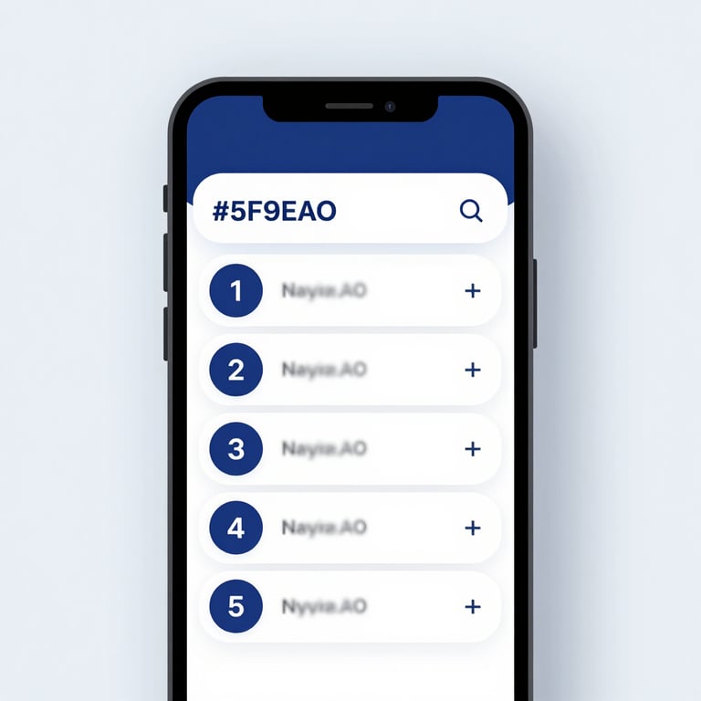 Mobile app UI design showing a sleek, modern navigation menu with professional cadet blue highlights (#5F9EA0).