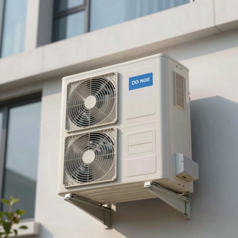 Exterior installation of premium climate control units on a modern architectural building.