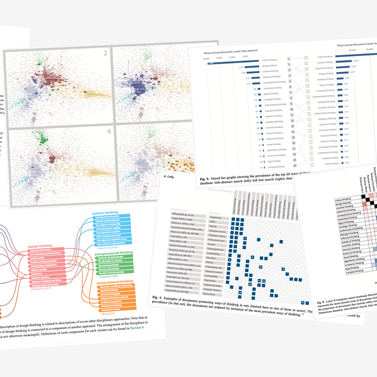Colourful image showing a collection of technical diagrams and graphs