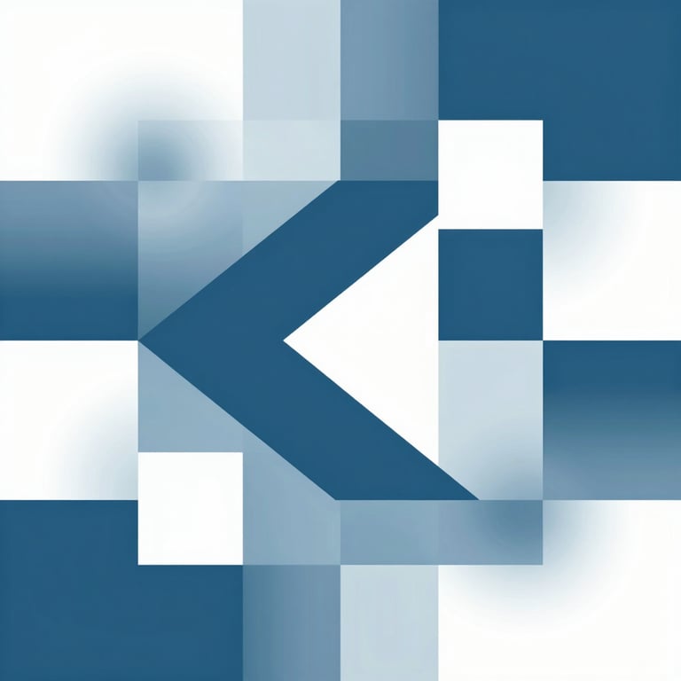 Abstract geometric design using #2A6B7E and #92B7C0 representing medical efficiency.