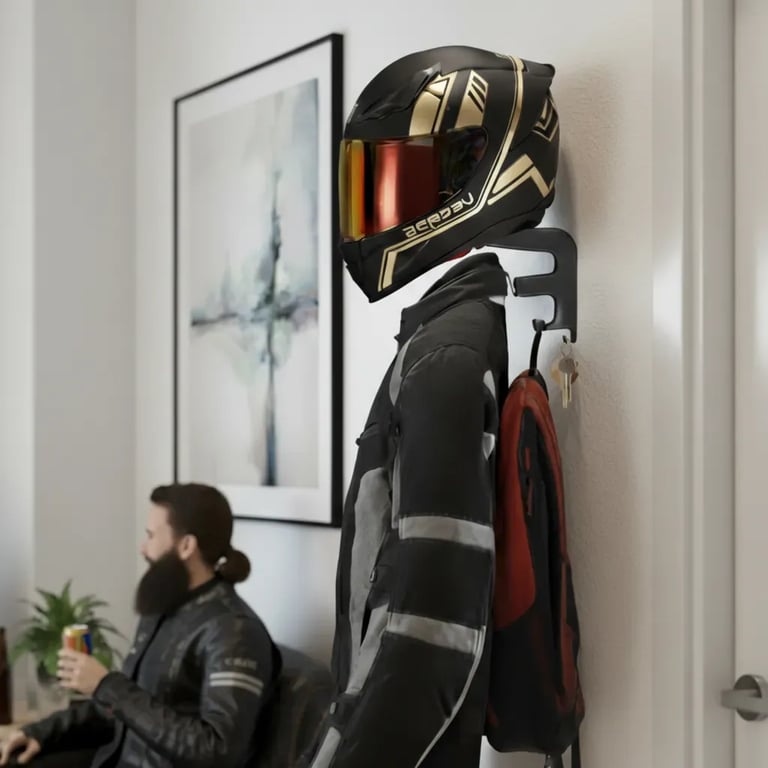 Perchero para casco de moto Palermo 3D