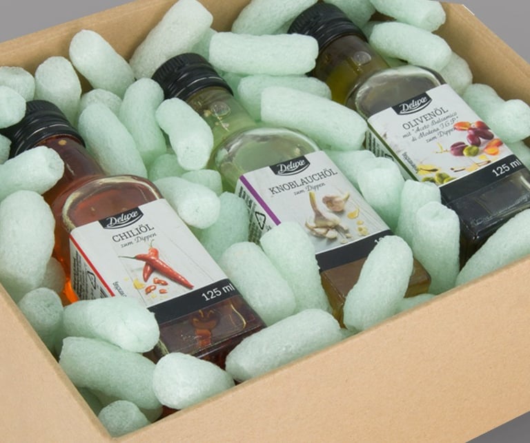 Bioloģiski noārdāmas iepakojuma pildvielas