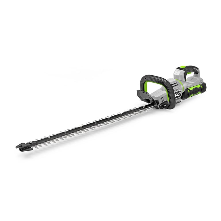 EGO Power+ 24-inch cordless hedge trimmer, a powerful battery-operated tool for precise shrub and bush trimming.