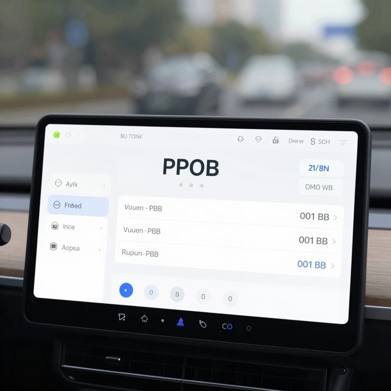 Modern digital dashboard showing real-time PPOB transaction data, clean and efficient interface.