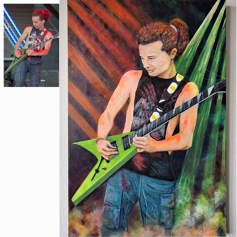 young man playing guitar