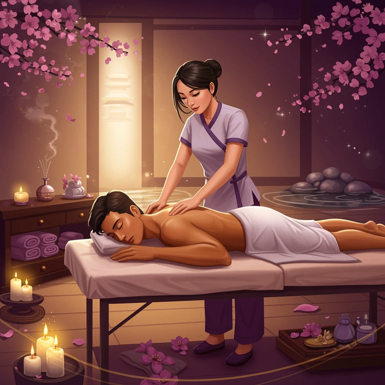 a man getting a relaxation massage 